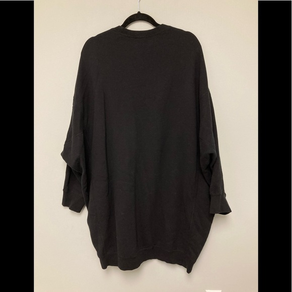 R13 Grunge Sweatshirt Dress - Washed Black. Size small. - Picture 8 of 11